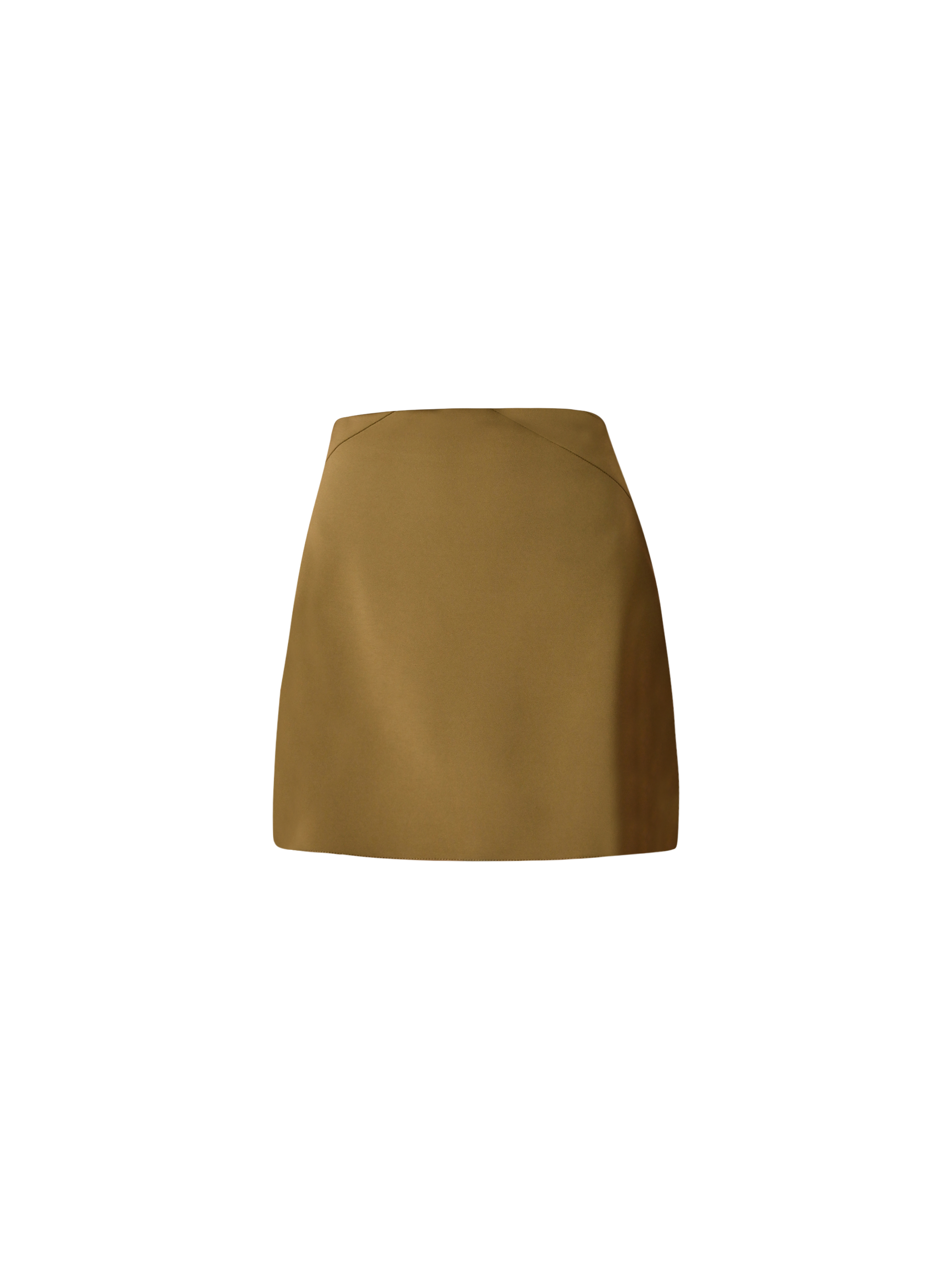 A-line Mini Skirt in Military Green Technical Fabric