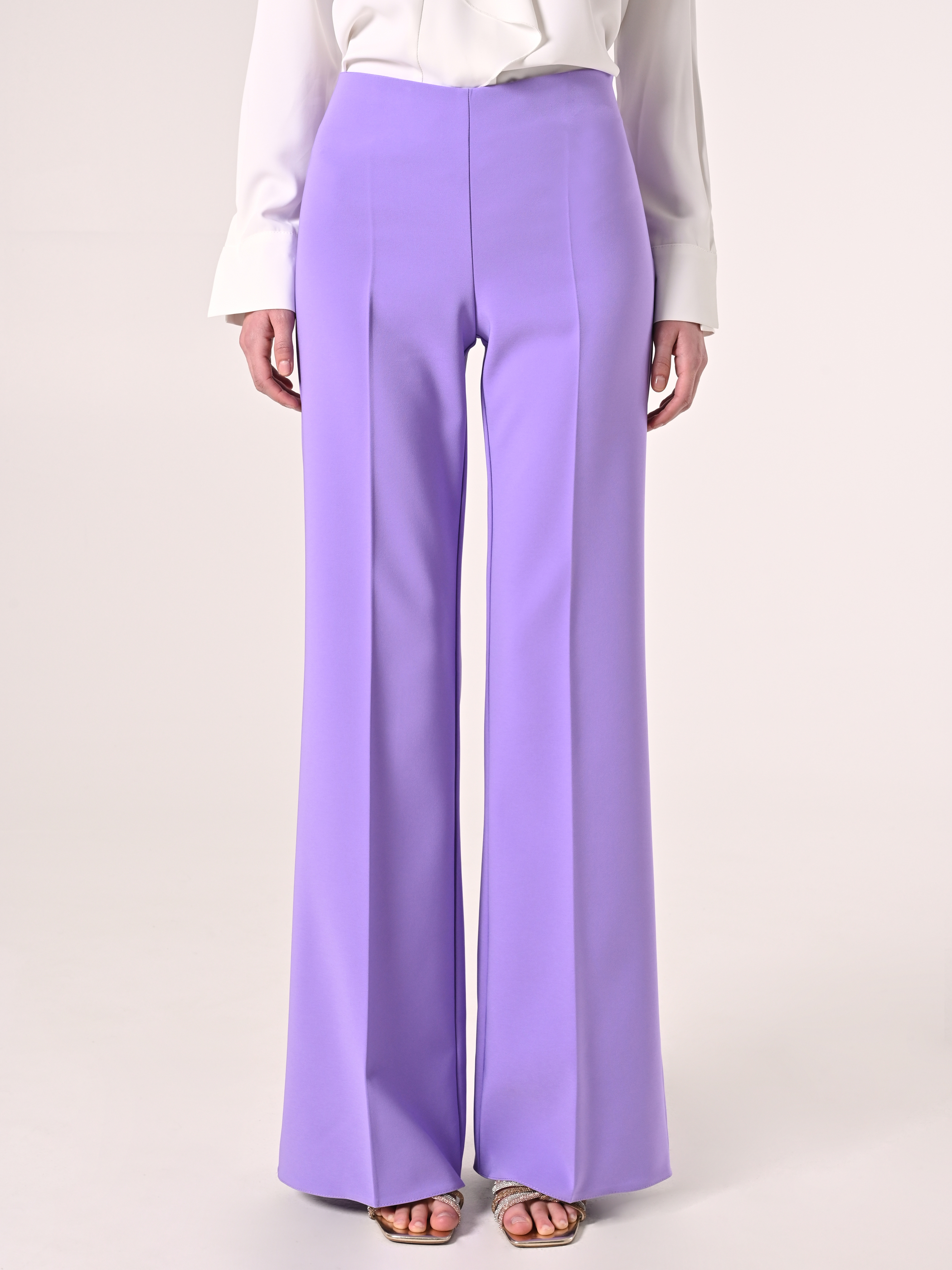 Palazzo Trousers in Purple Technical Fabric | Rinascimento