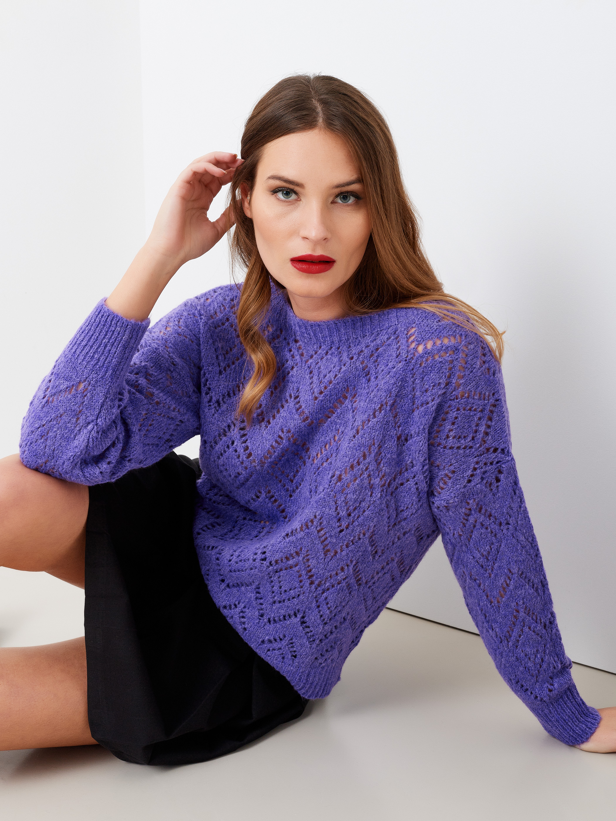 Jersey perforado morado | | Mujer Rinascimento