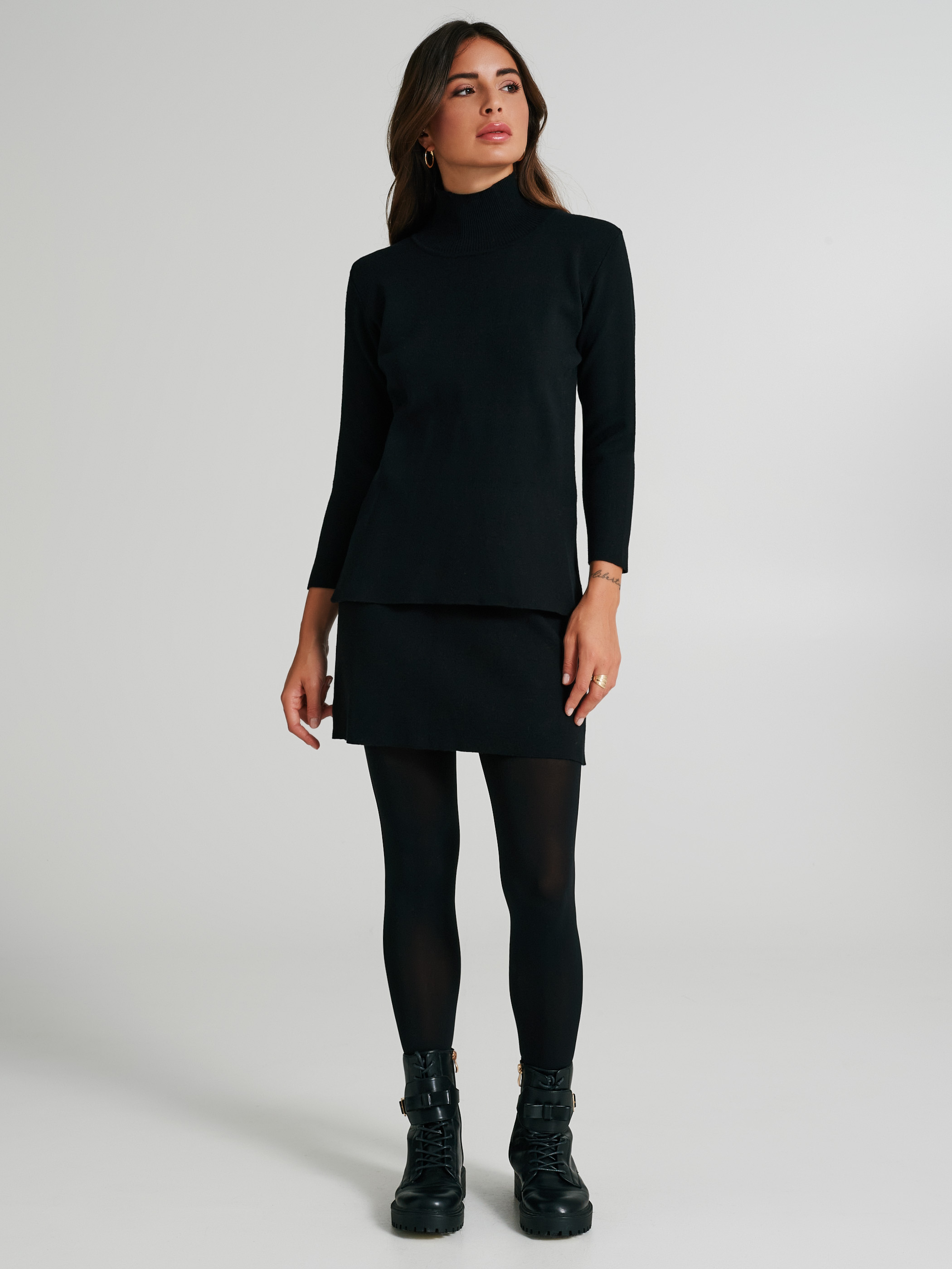 Turtleneck sweater 2025 with side slits