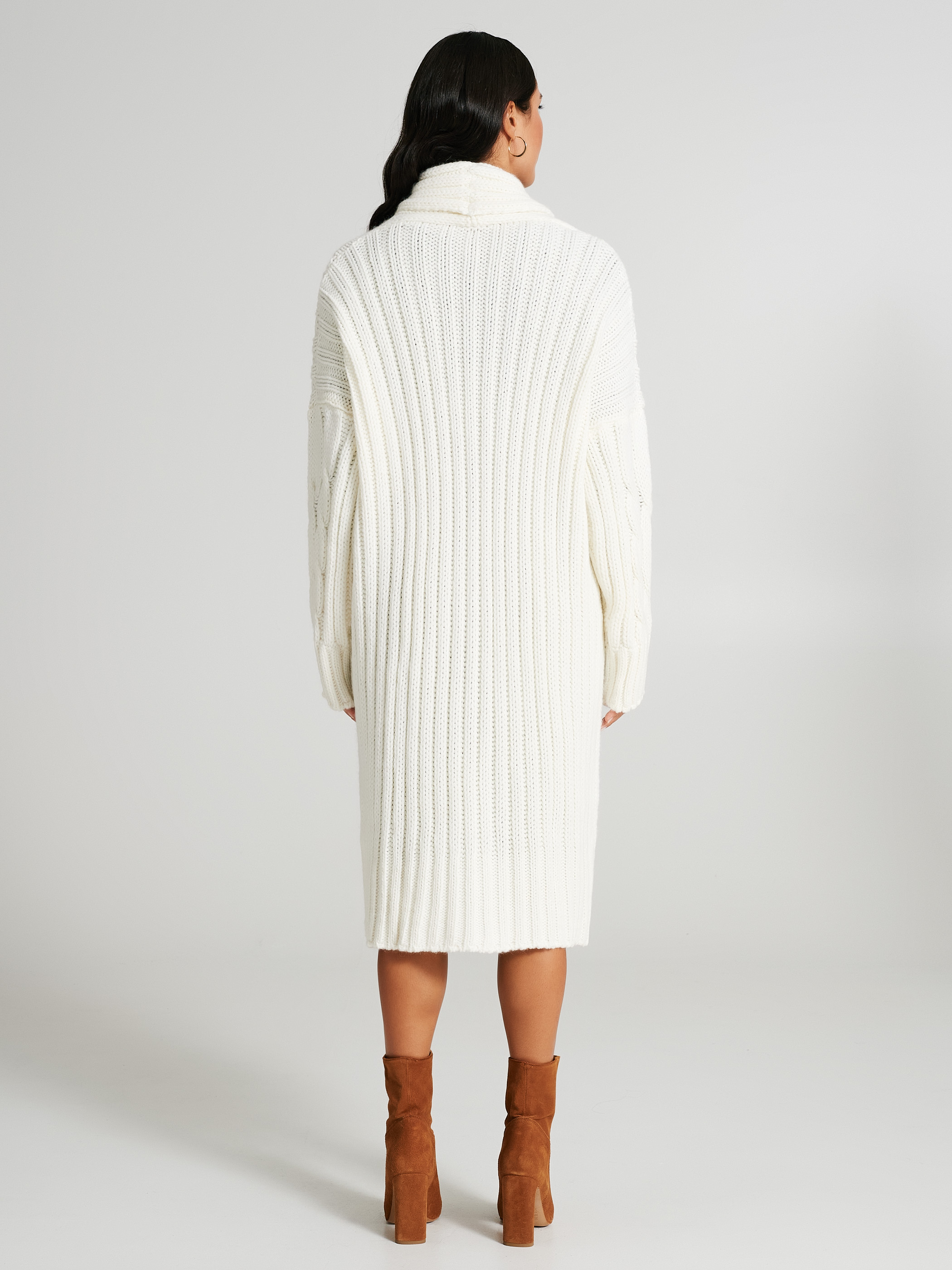 Cable store knit coatigan