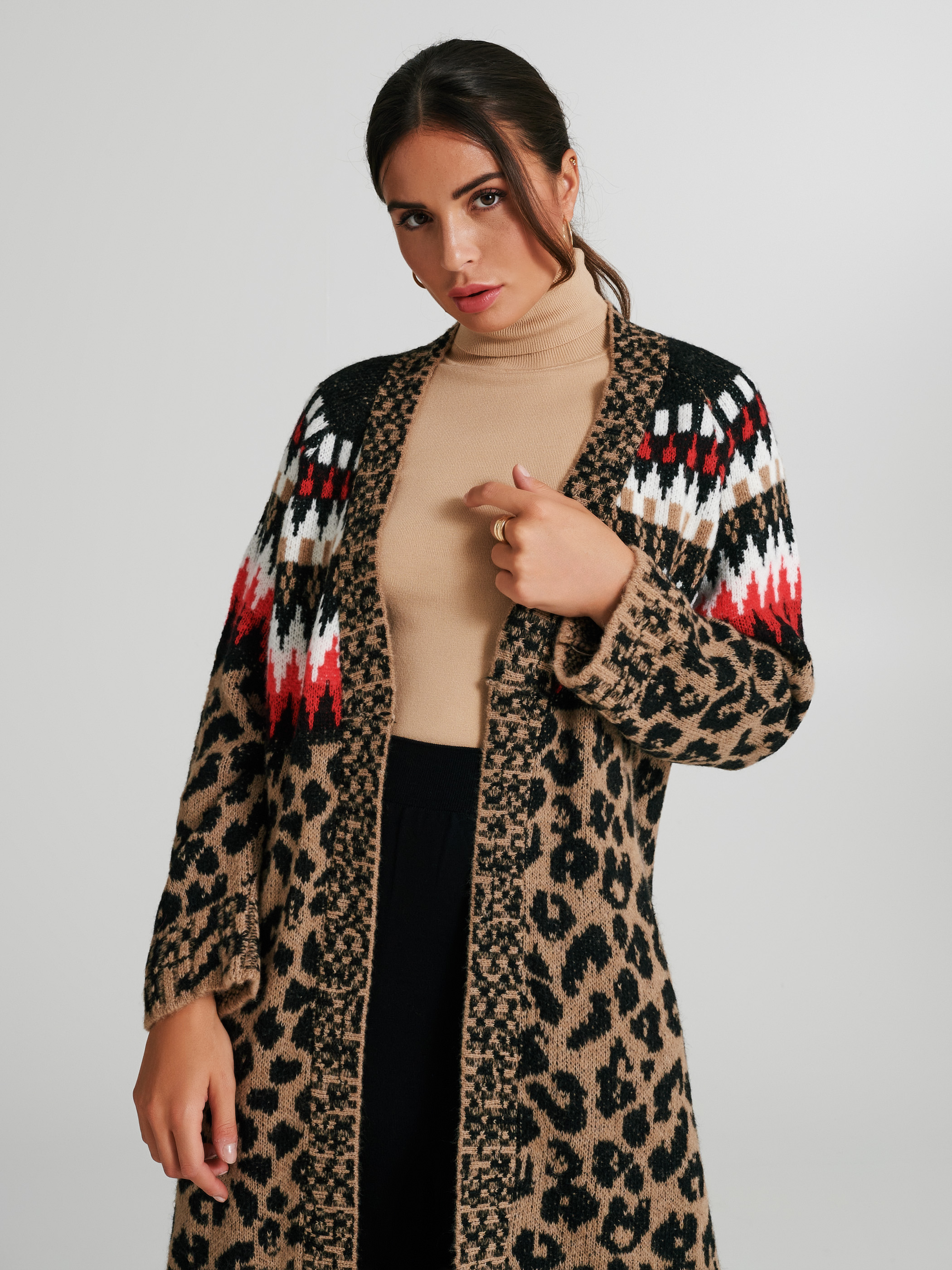 Leopard maxi cardigan sale
