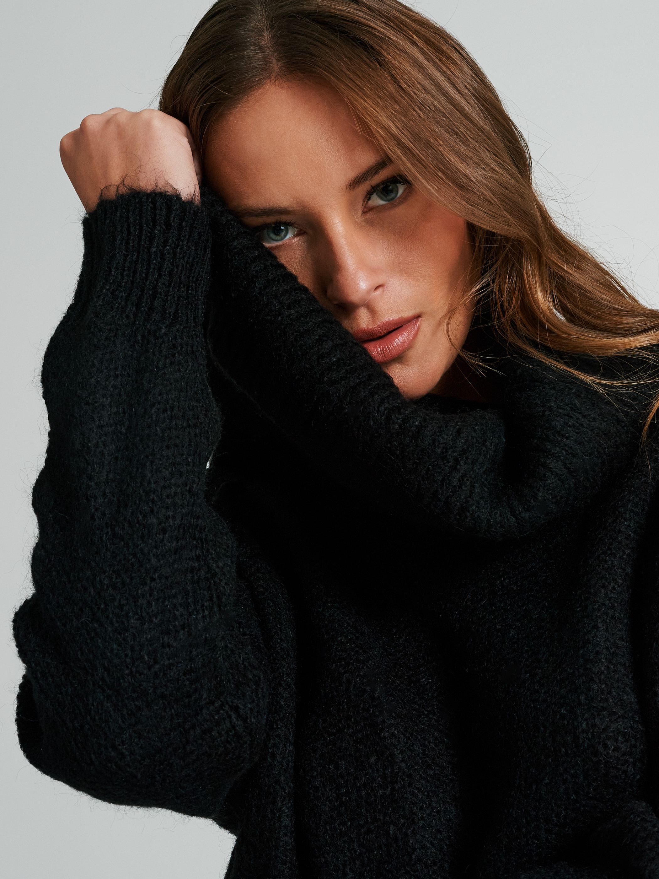 Jumper with bardot neckline