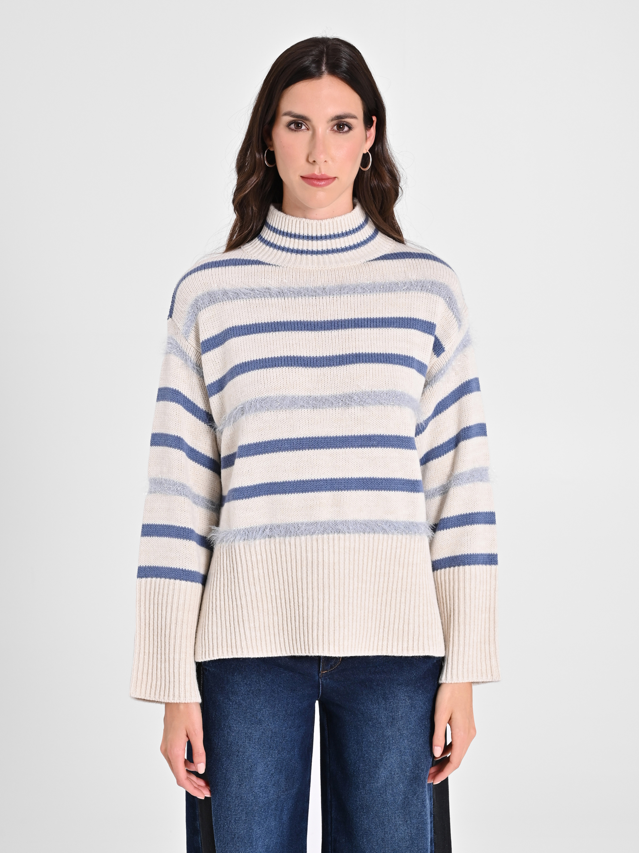Maglia misto Lana a Righe Rinascimento