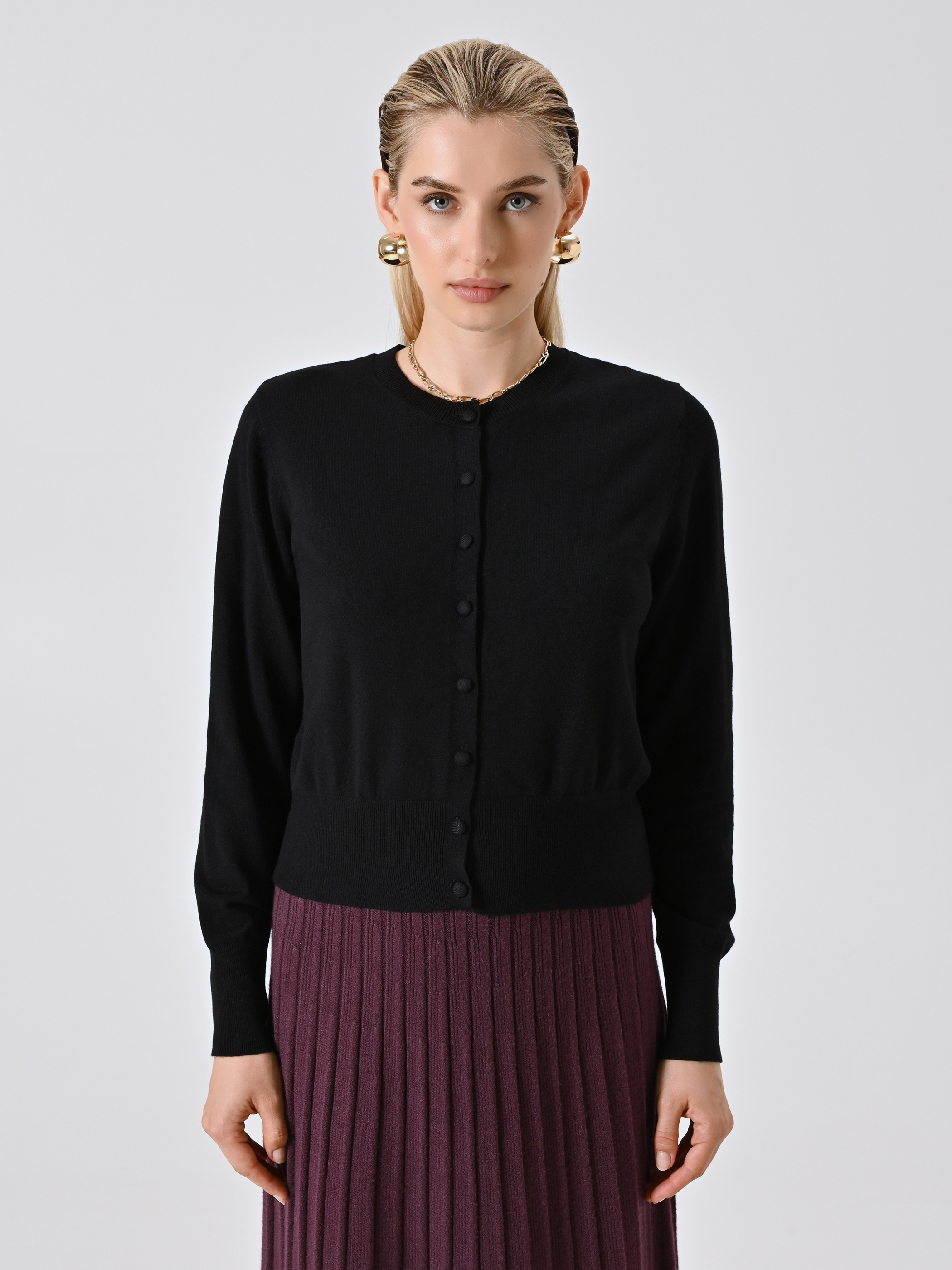 Black Knitted Cardigan | Rinascimento