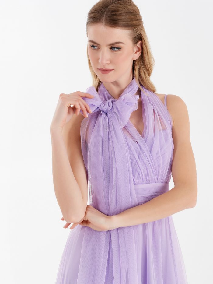 Atelier dress with ribbons, lilac Atelier dress with ribbons, lilac Rinascimento