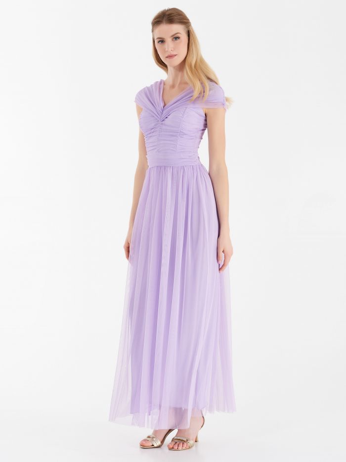 Atelier draped dress, lilac Atelier draped dress, lilac Rinascimento