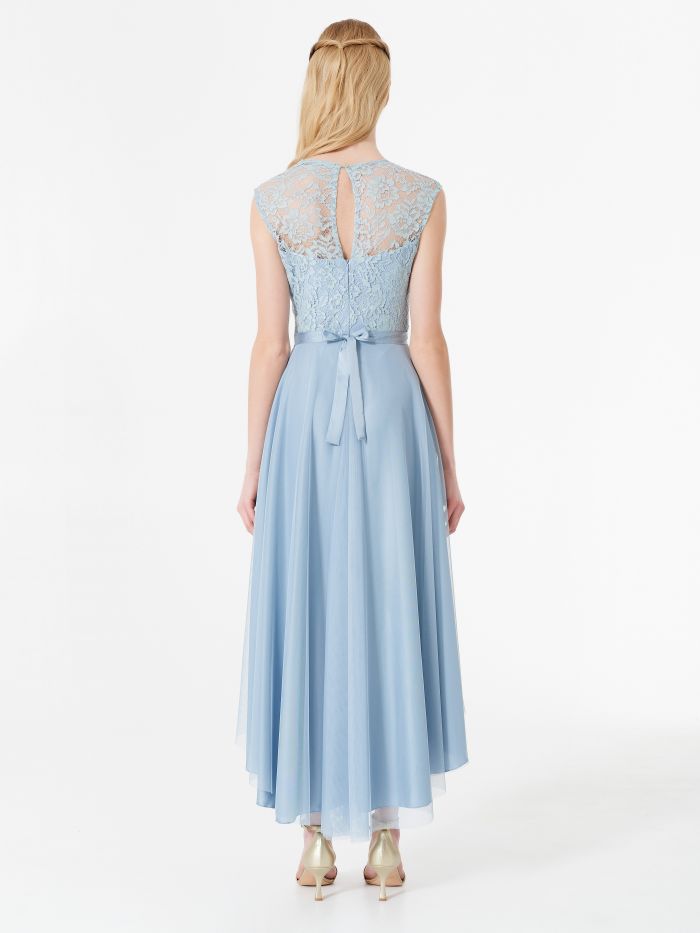 Atelier tulle and lace dress, light blue Atelier tulle and lace dress, light blue Rinascimento