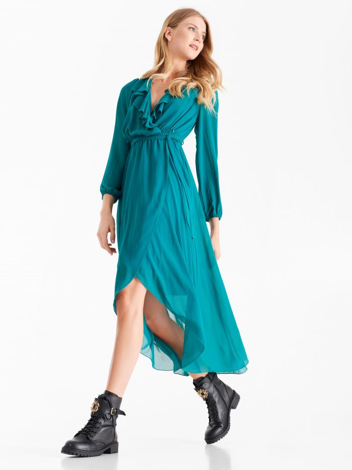 blue georgette dress