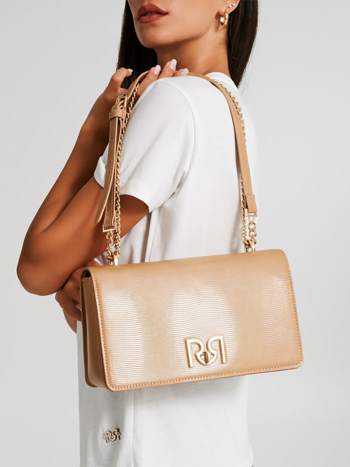 Shoulder bag with central logo.  Rinascimento