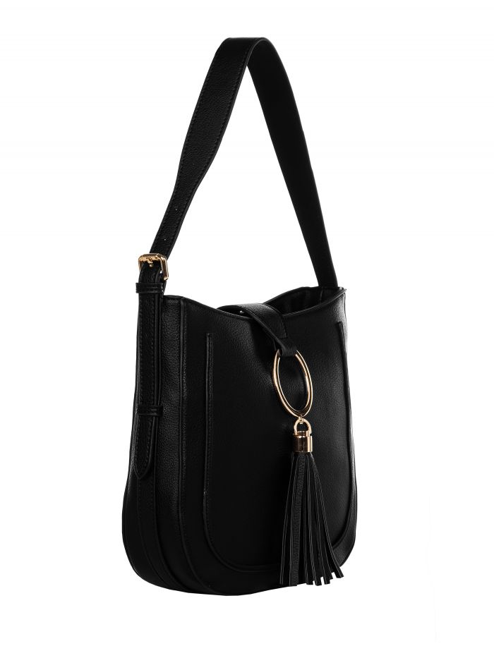 Hobo shoulder bag with tassels  Rinascimento