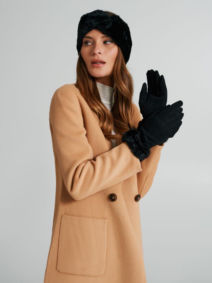 Faux fur gloves  Rinascimento
