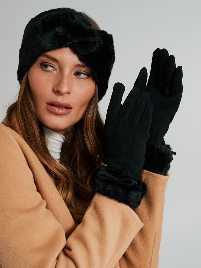 Faux fur gloves  Rinascimento
