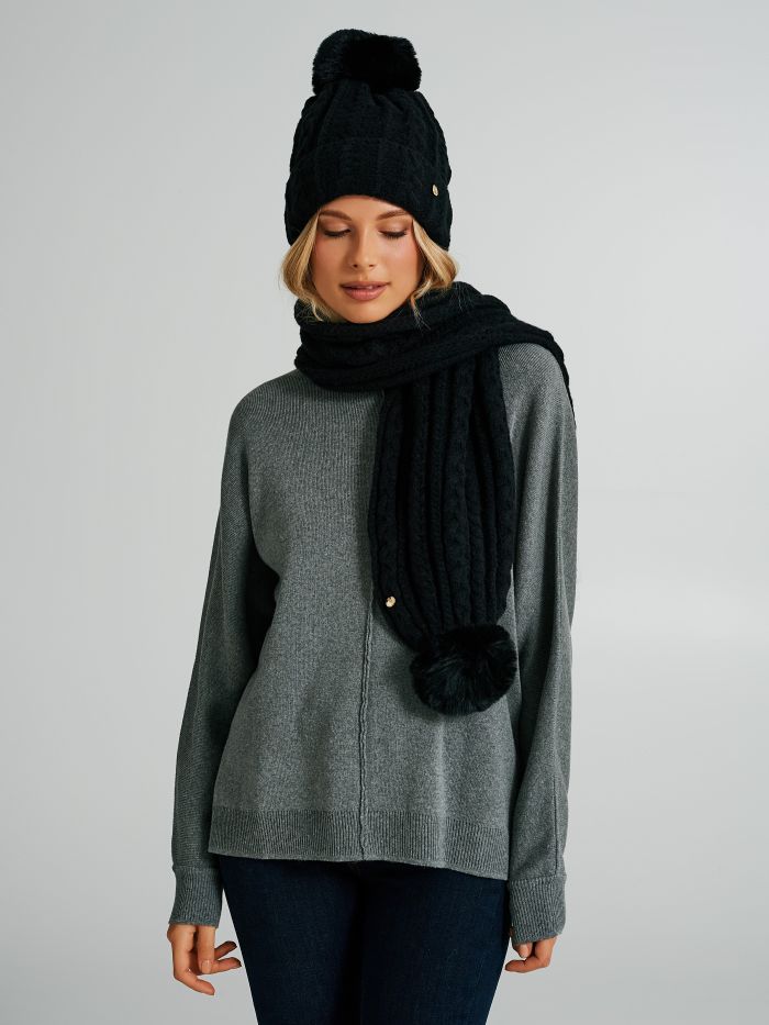 Schal mit Bommel   Rinascimento