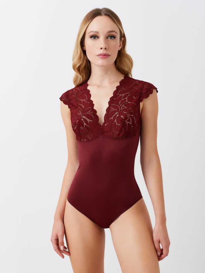 Ravenna bodysuit with cap sleeves CSP VMPT40432 BODY SC V ALETTA B098 Rinascimento
