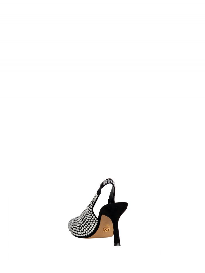 Heel with macro rhinestones  Rinascimento