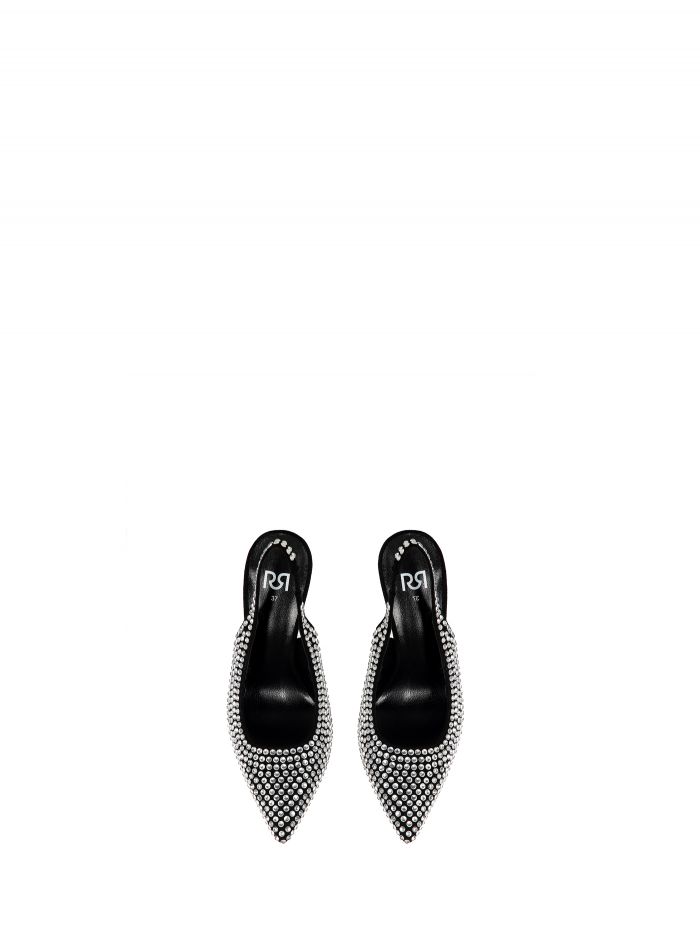 Heel with macro rhinestones  Rinascimento