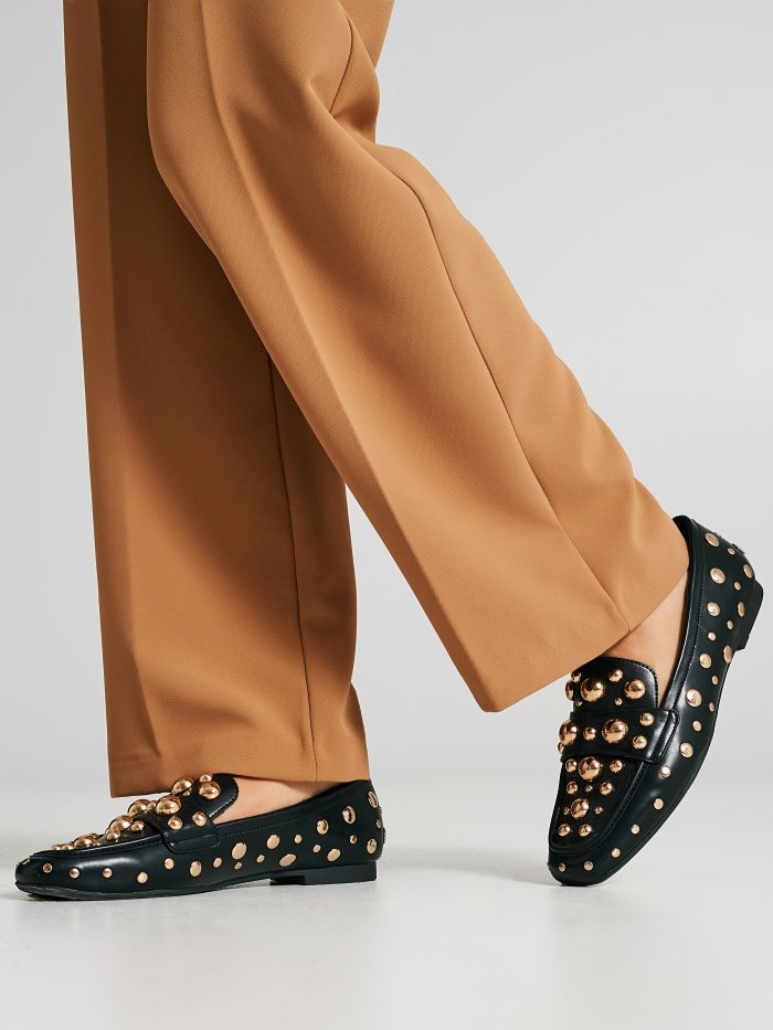 Mocassins en simili cuir clous ronds   Rinascimento