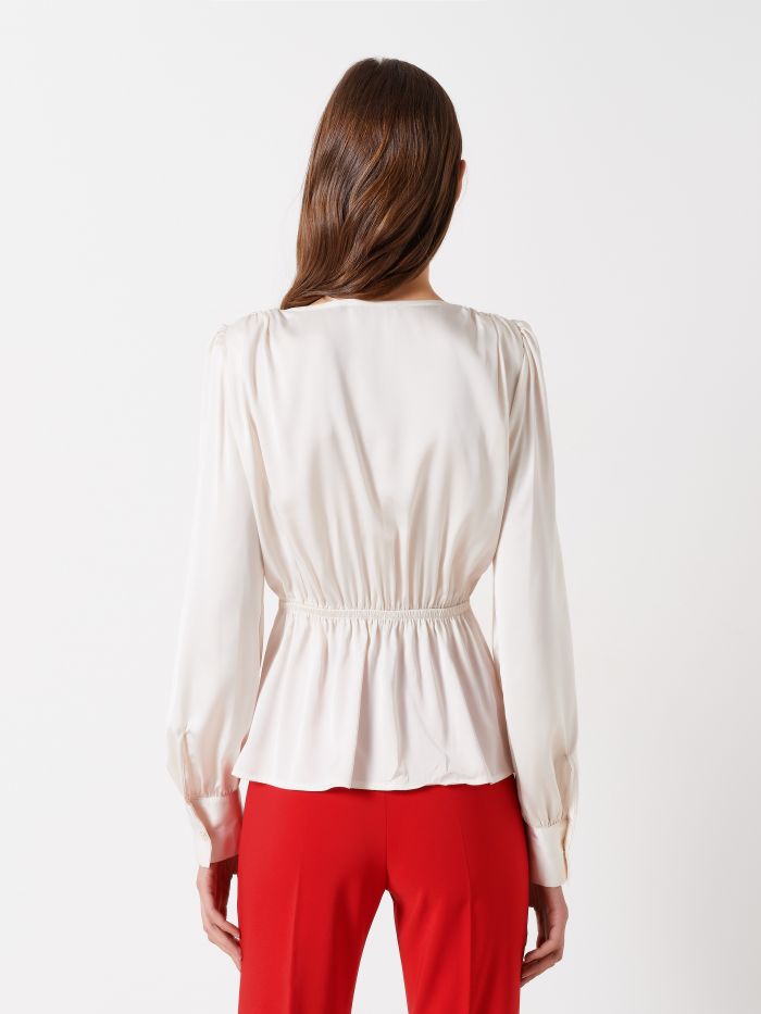 Blouse drapée en satin  Rinascimento