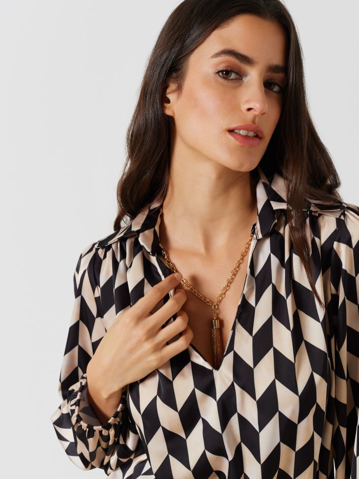 Blusa stampa Geometrica  Rinascimento
