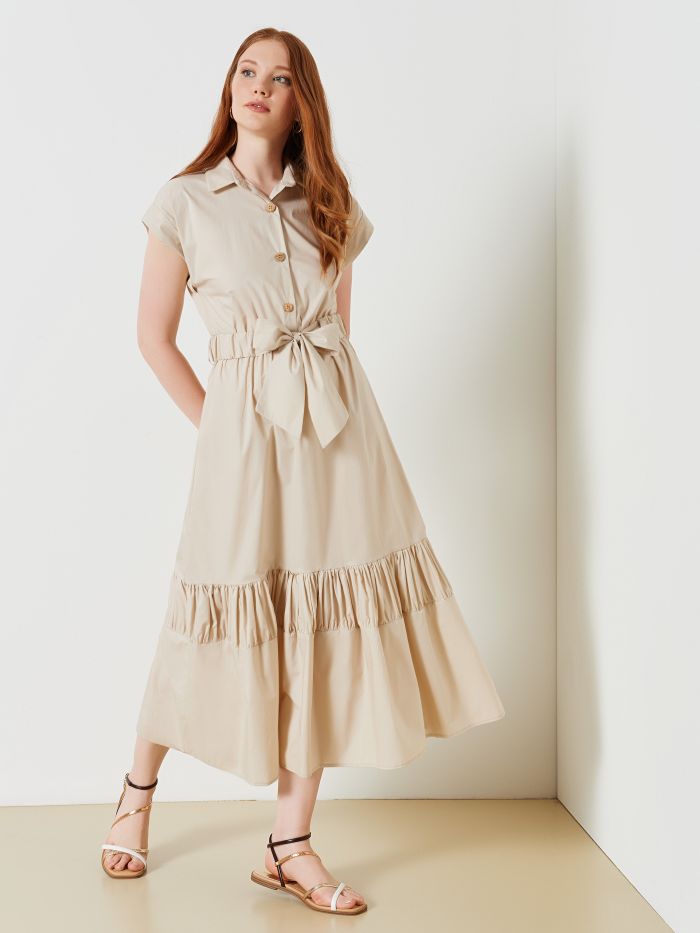 Robe chemise a volant 2025