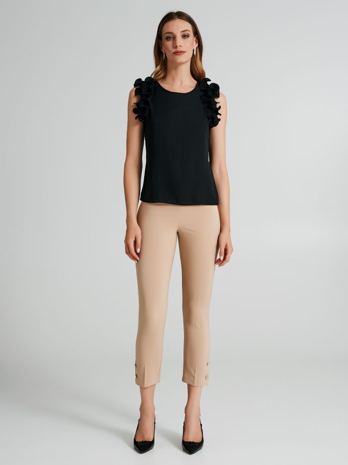 Top with pleated ruffle  Rinascimento