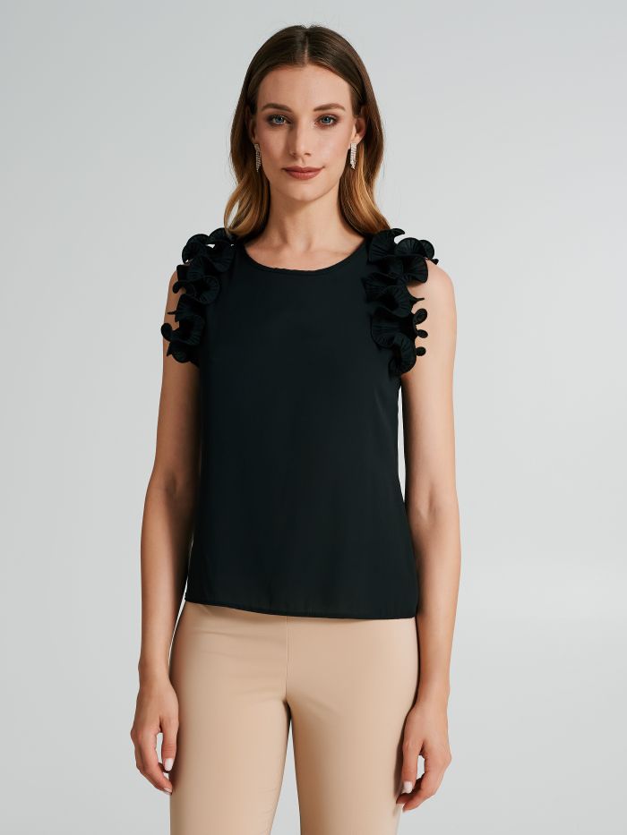 Top with pleated ruffle  Rinascimento