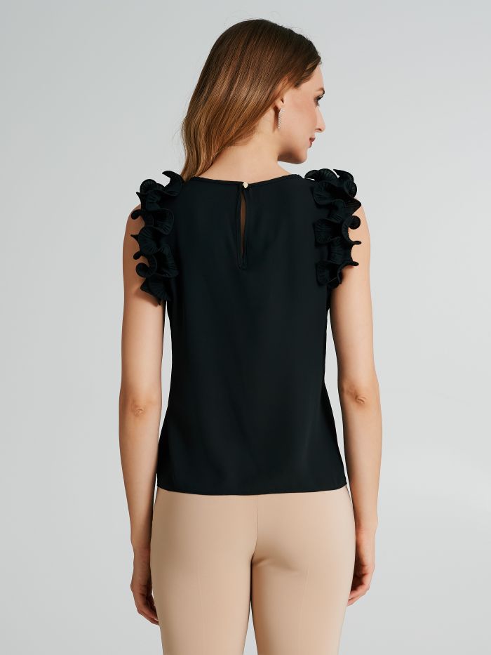 Top with pleated ruffle  Rinascimento