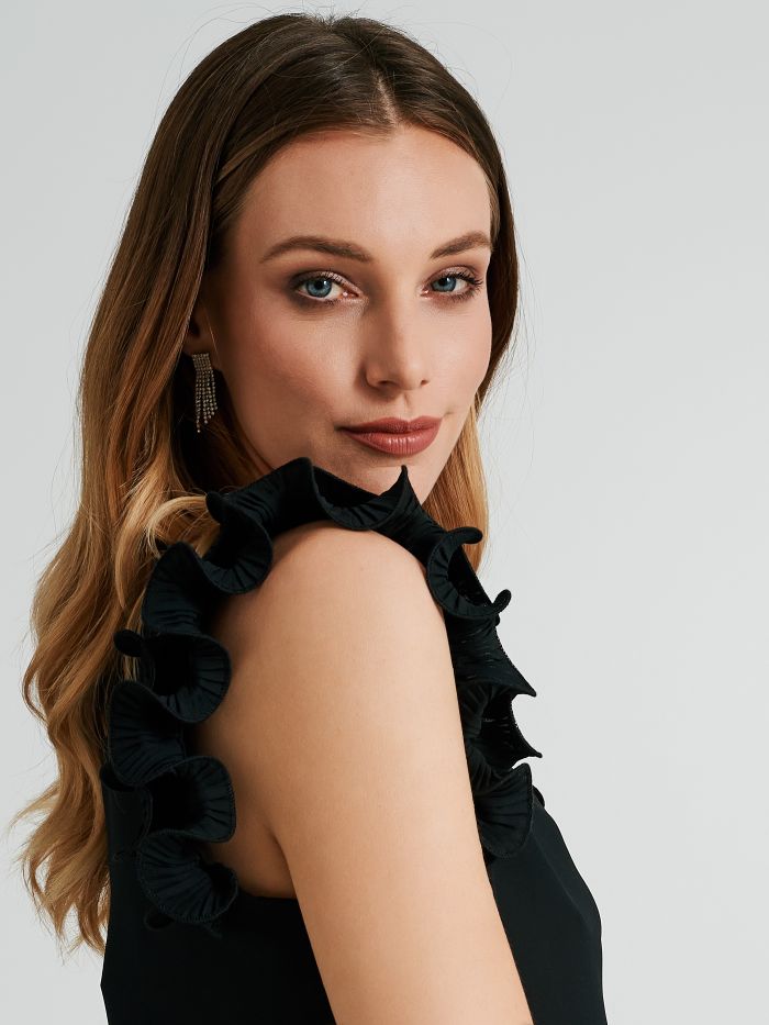Top with pleated ruffle  Rinascimento