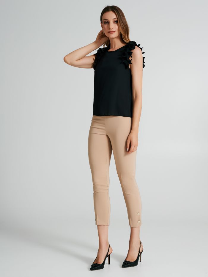 Top with pleated ruffle  Rinascimento