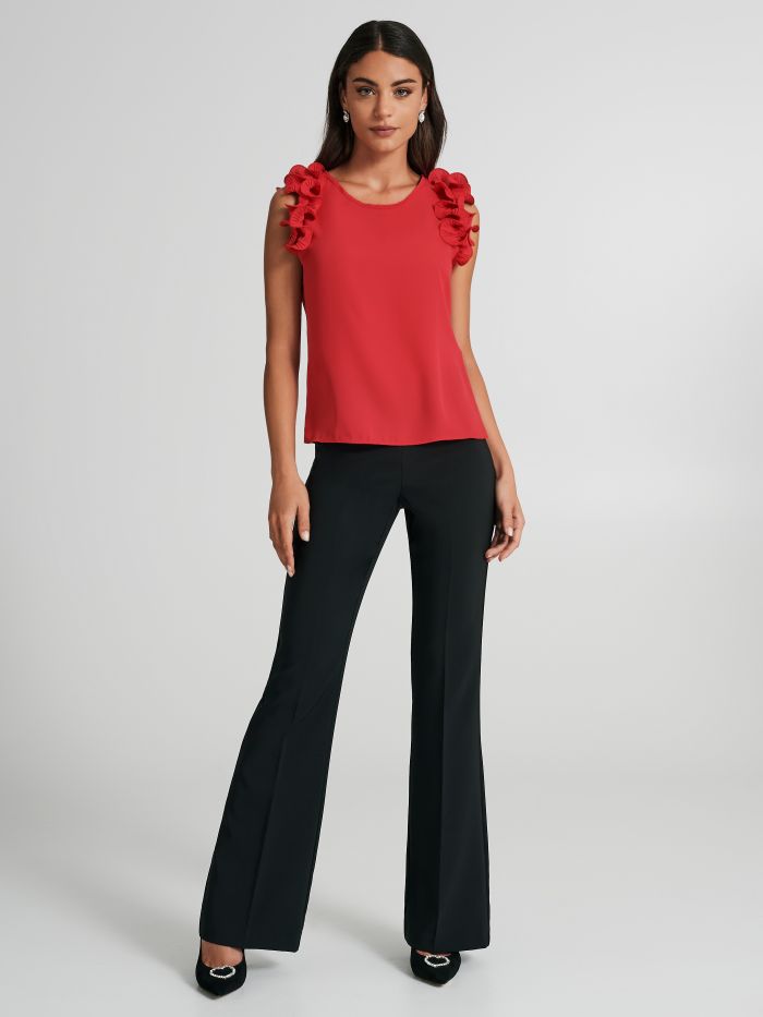 Top with pleated ruffle  Rinascimento