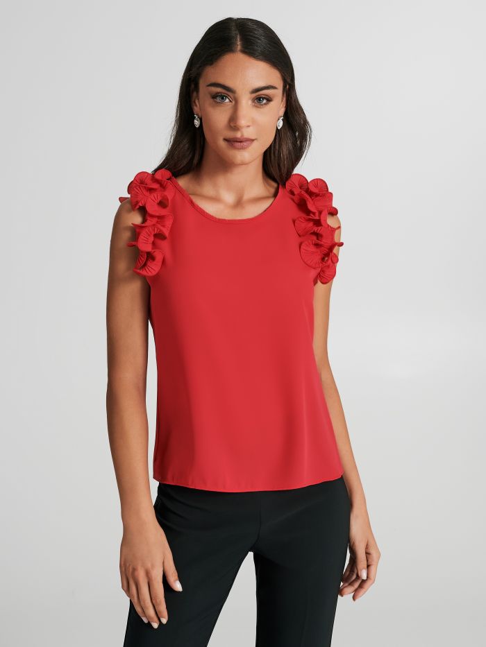 Top with pleated ruffle  Rinascimento
