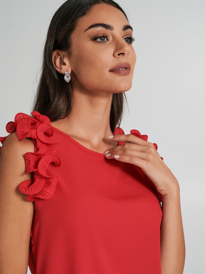 Top with pleated ruffle  Rinascimento