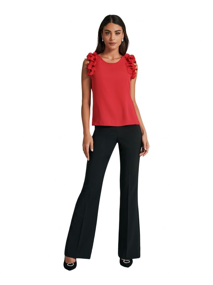 Top with pleated ruffle  Rinascimento