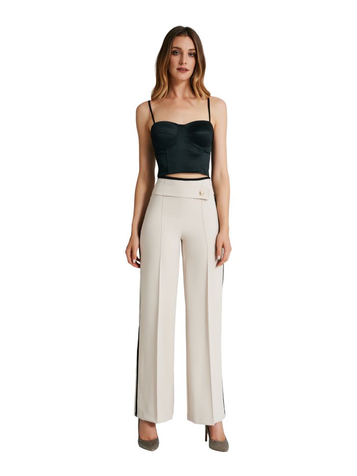 Pantaloni bistretch con banda laterale   Rinascimento