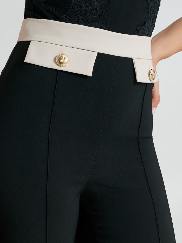 Bi-stretch two-tone trousers  Rinascimento