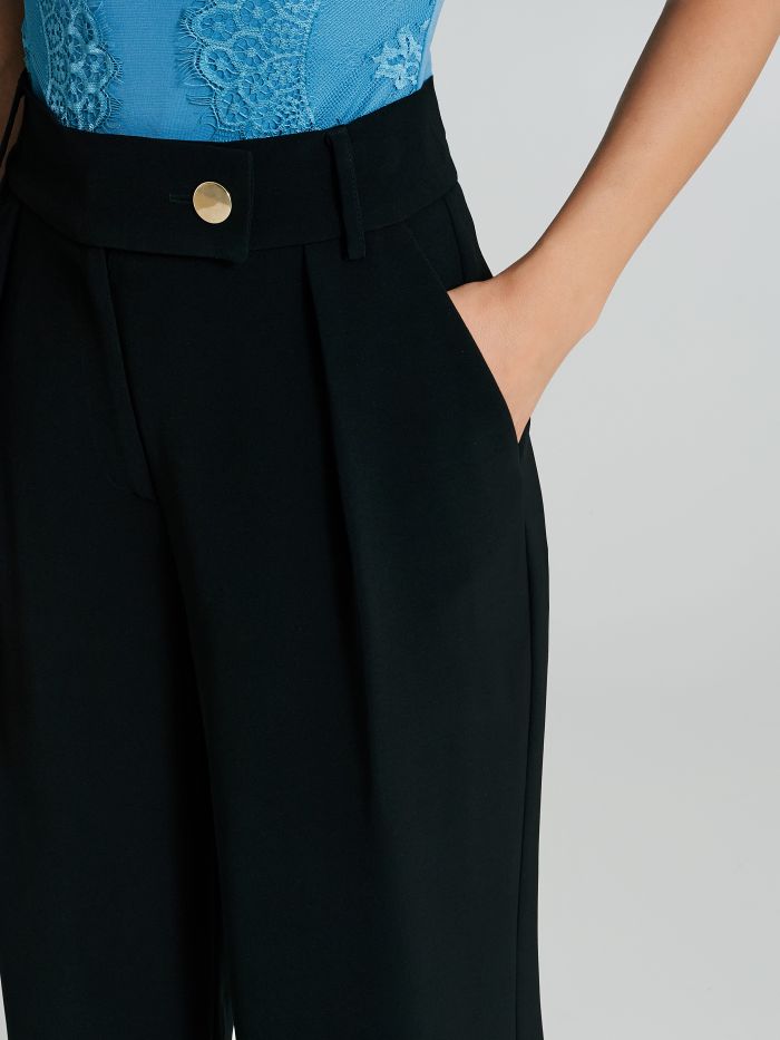 Palazzo trousers in bi-stretch fabric  Rinascimento