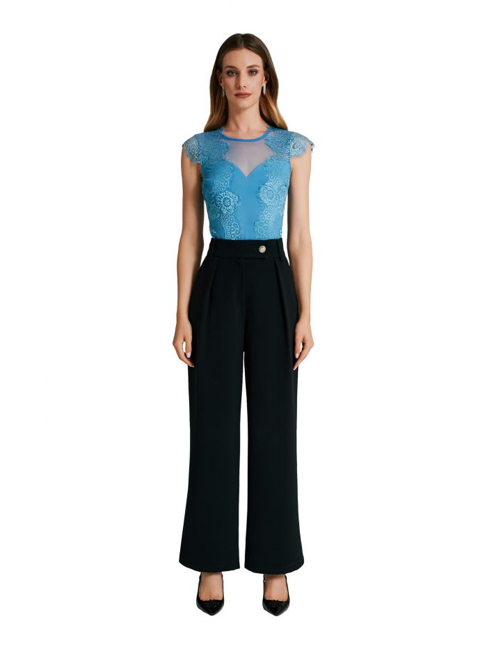 Palazzo trousers in bi-stretch fabric  Rinascimento
