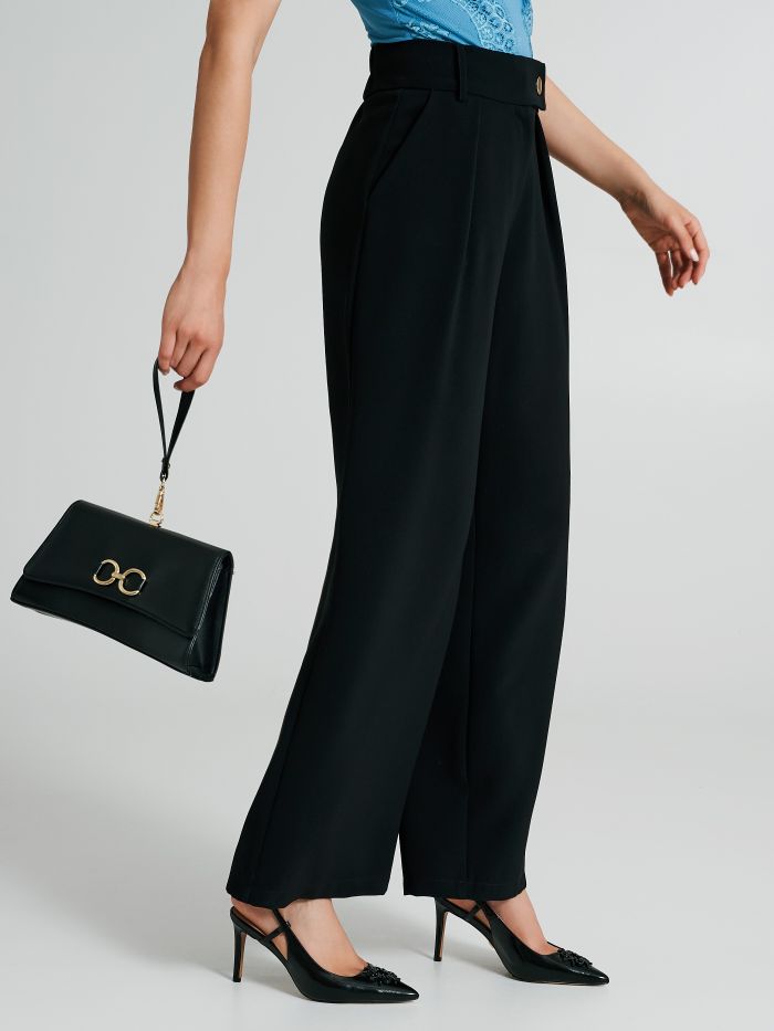 Palazzo trousers in bi-stretch fabric  Rinascimento