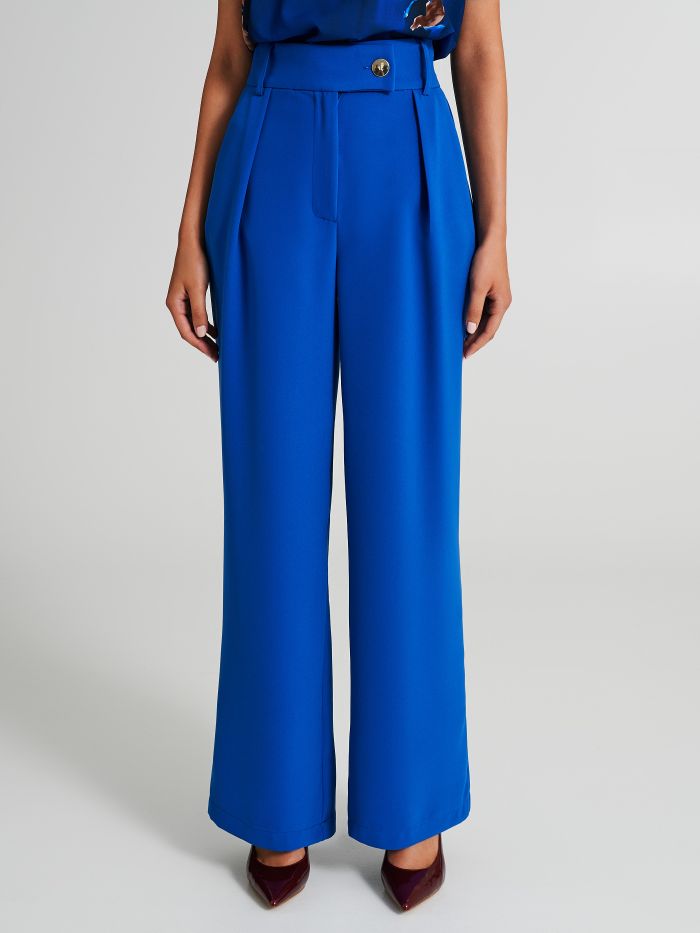 Palazzo trousers in bi-stretch fabric  Rinascimento