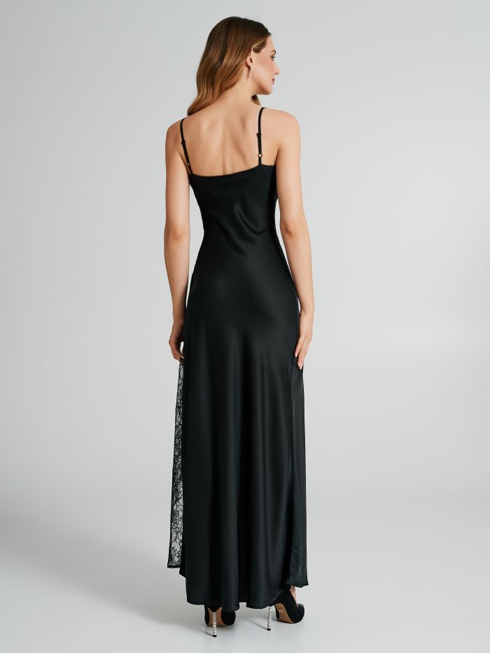 Asymmetrical dress with lace  Rinascimento