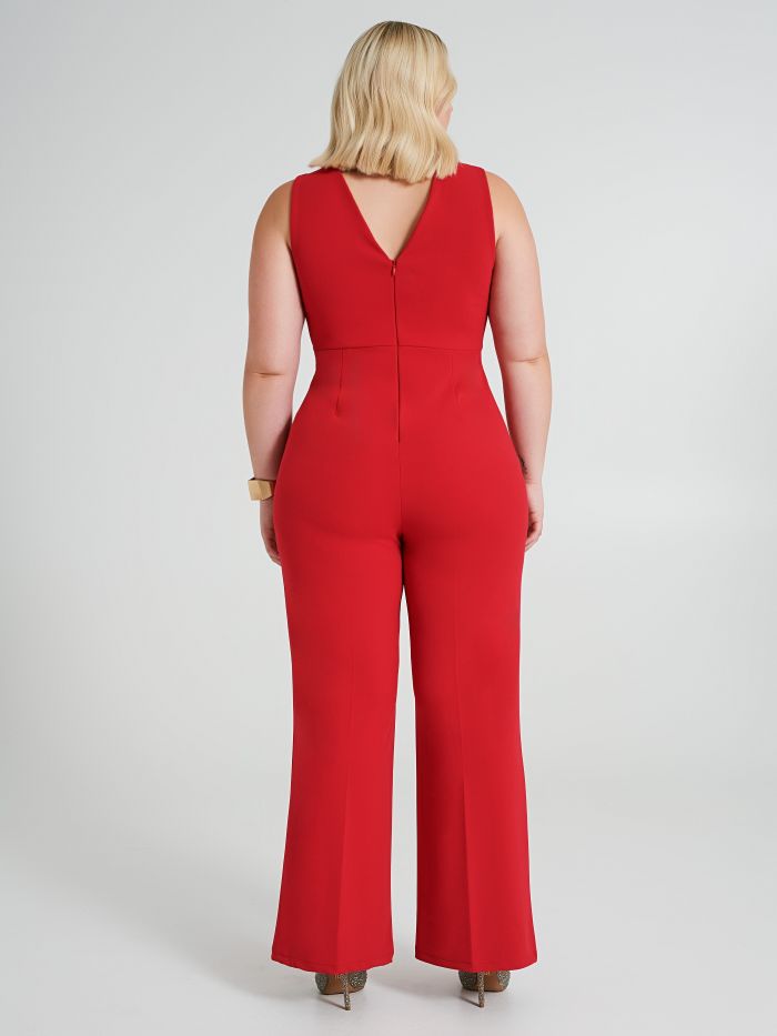 Curvy jumpsuit with double cut-out detail  Rinascimento