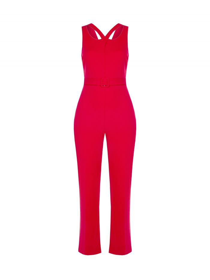 Curvy jumpsuit with double cut-out detail  Rinascimento