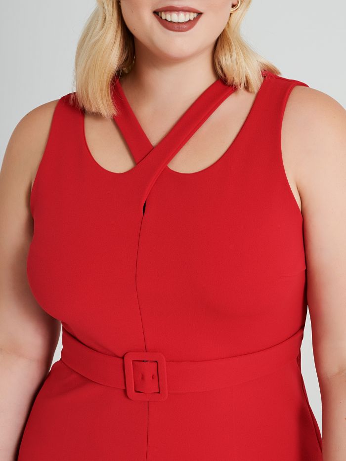 Curvy jumpsuit with double cut-out detail  Rinascimento