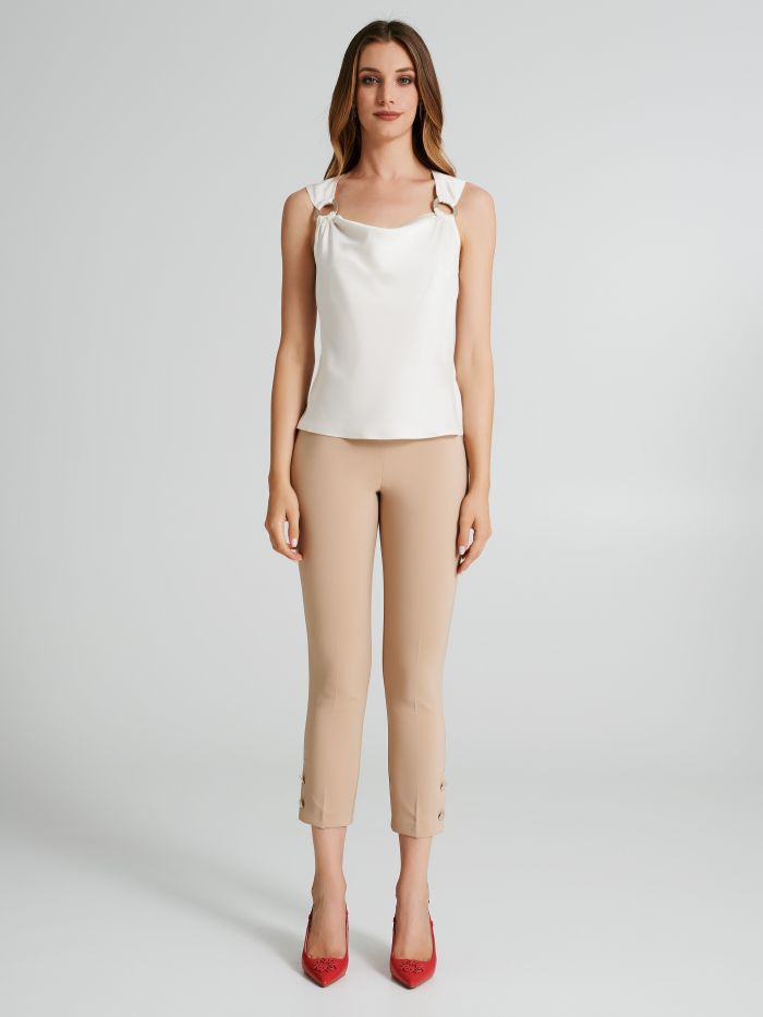 Blouse à anneaux en satin   Rinascimento