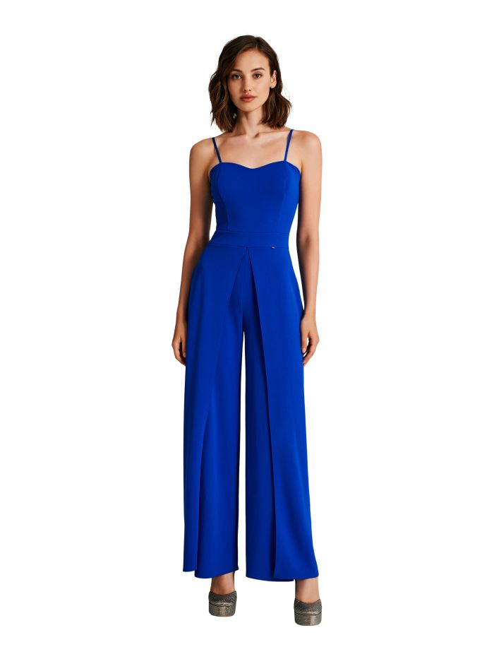 Jumpsuit with slits in scuba crepe  Rinascimento