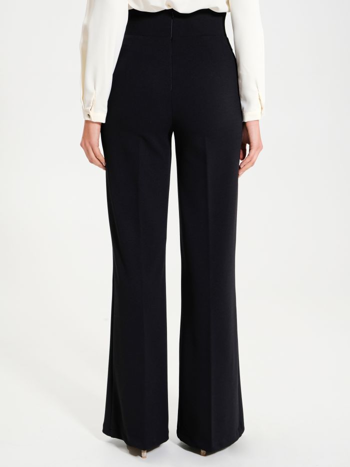 Trousers with 4 Buttons in Scuba Crepe  Rinascimento