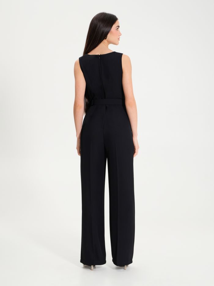 Cady jumpsuit with pockets and belt  Rinascimento