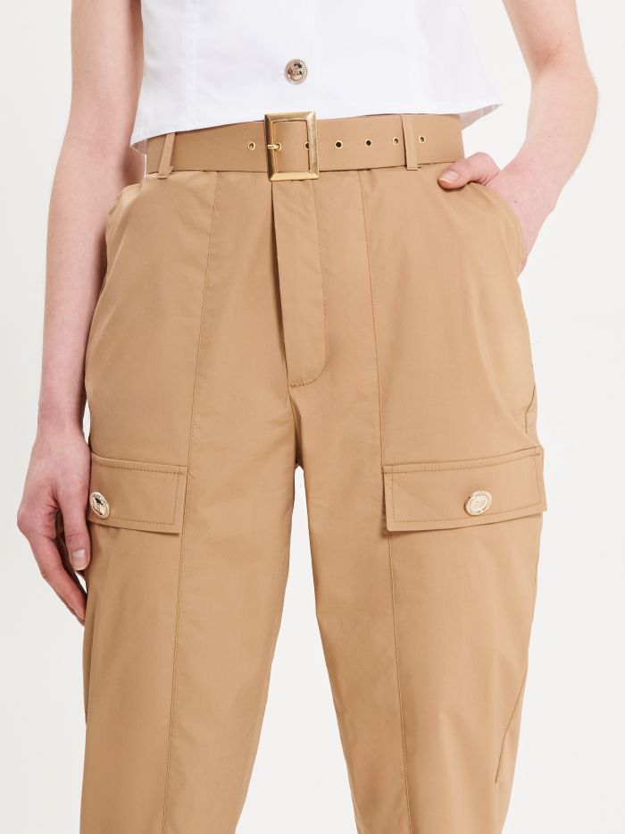 Cotton Cargo Trousers in_i5