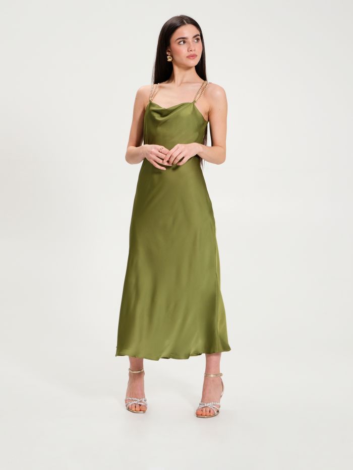 Moosgrün kleid clearance
